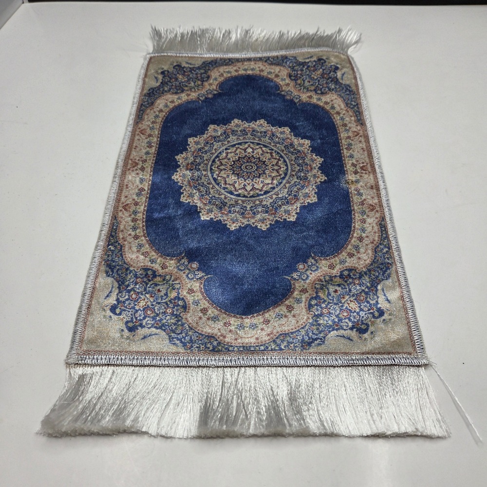 Unbranded Miniature Rug Decor 12x8 Blue Mat